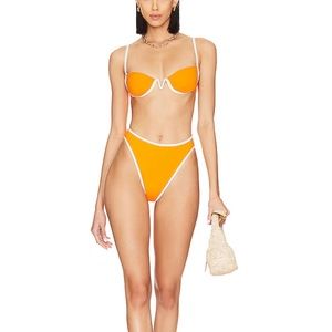 L*SPACE | NICO BIKINI TOP | MANGO & CREAM | SZ L